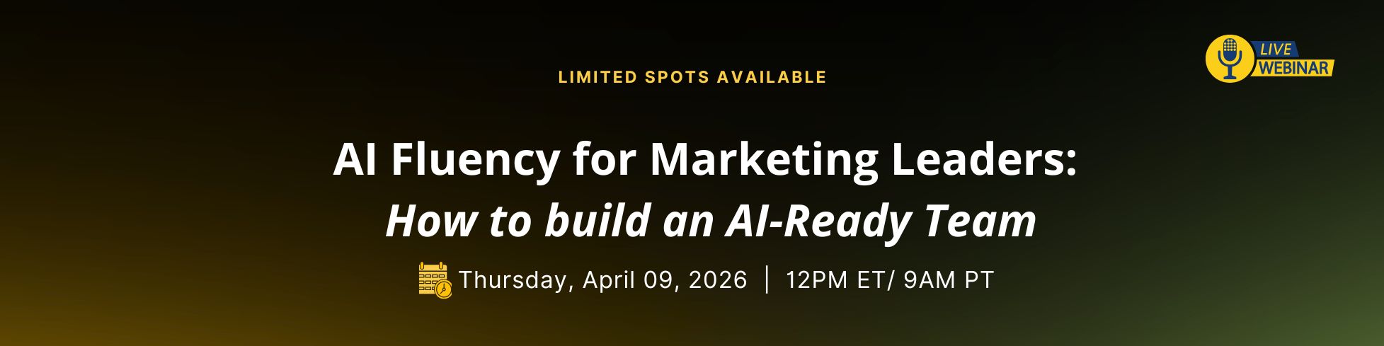 AI Fluency Webinar for Marketing Leaders